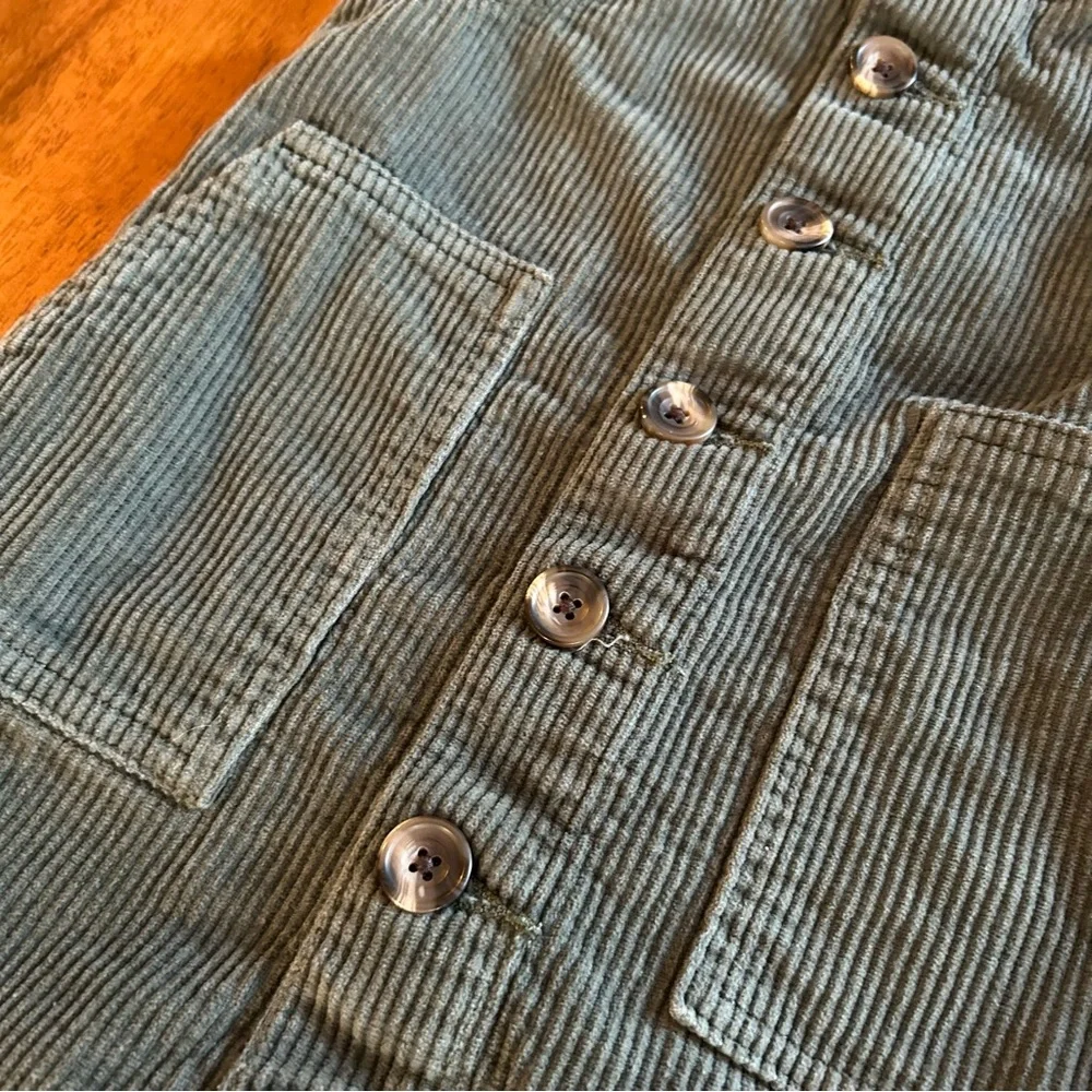 Olive Green Corduroy Pinafore Button Dress | Girls Size 4 | The Children’s Place